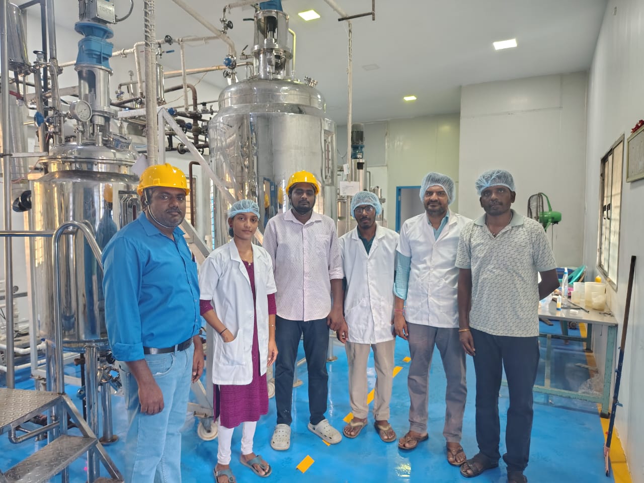 Anneo AgroTech team inside fermentation facility